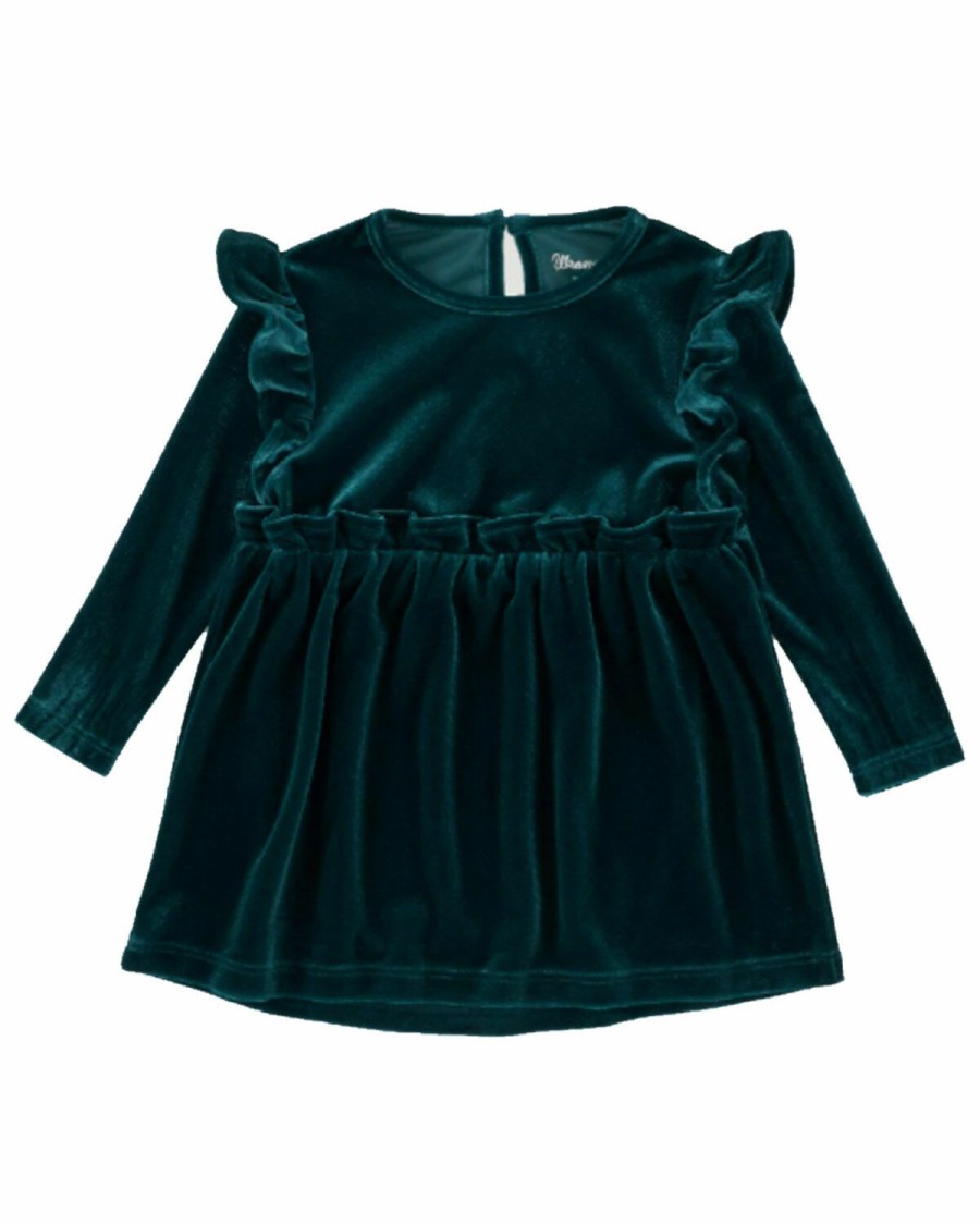 Kids * | Bestsellers Wrangler Infant Girls' Long Sleeve Ruffle Dress