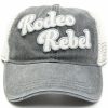 Women * | Official Idyllwind Women'S Rodeo Rebel Embroidered Mesh-Back Trucker Cap