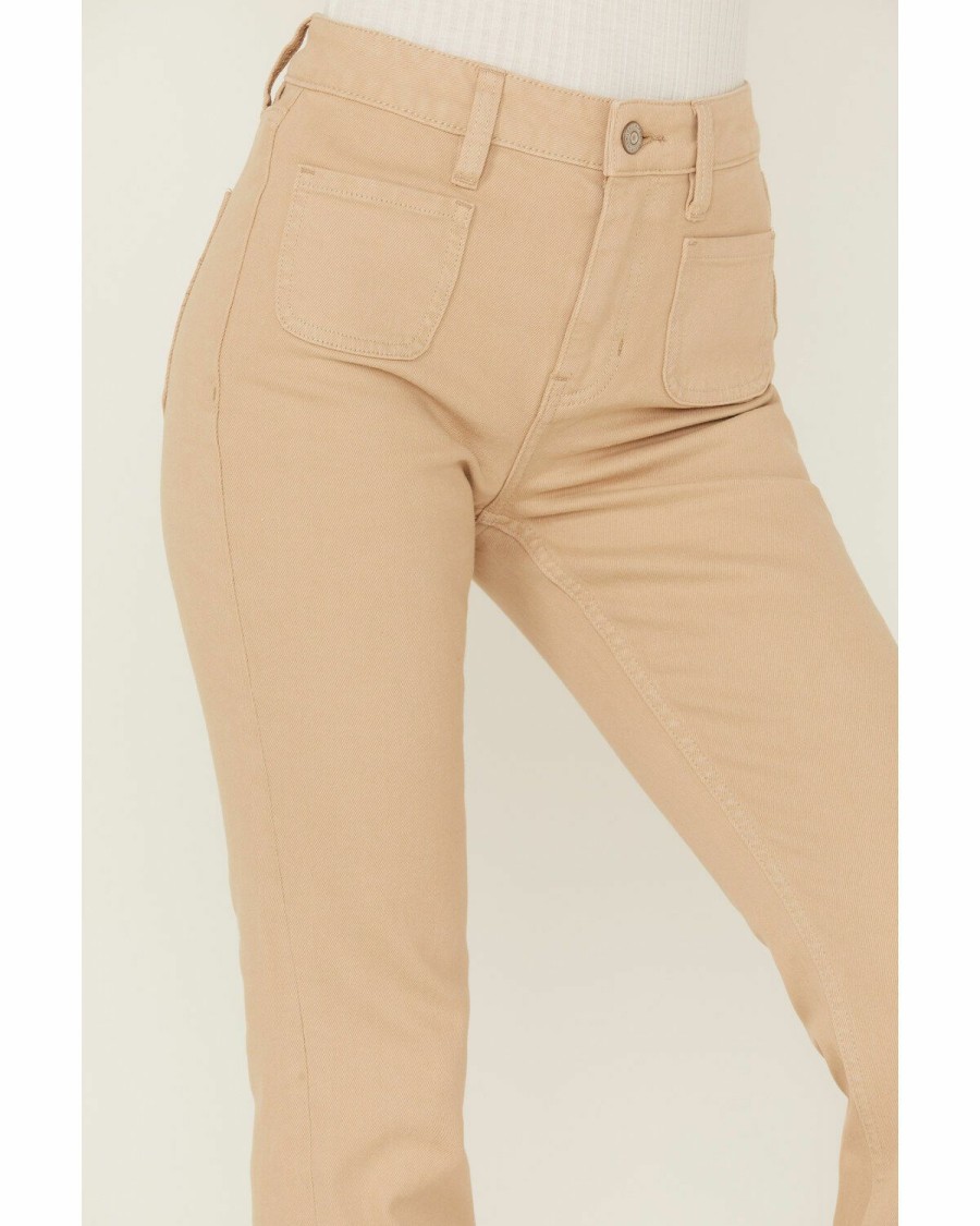 Women * | New Idyllwind Women'S Sand High Rise Front Patch Pocket Flare Jeans