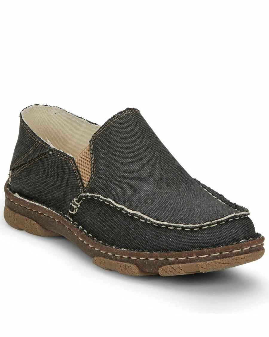 Men * | Latest Tony Lama Men'S Gator Charcoal Slip-On Shoes Moc Toe