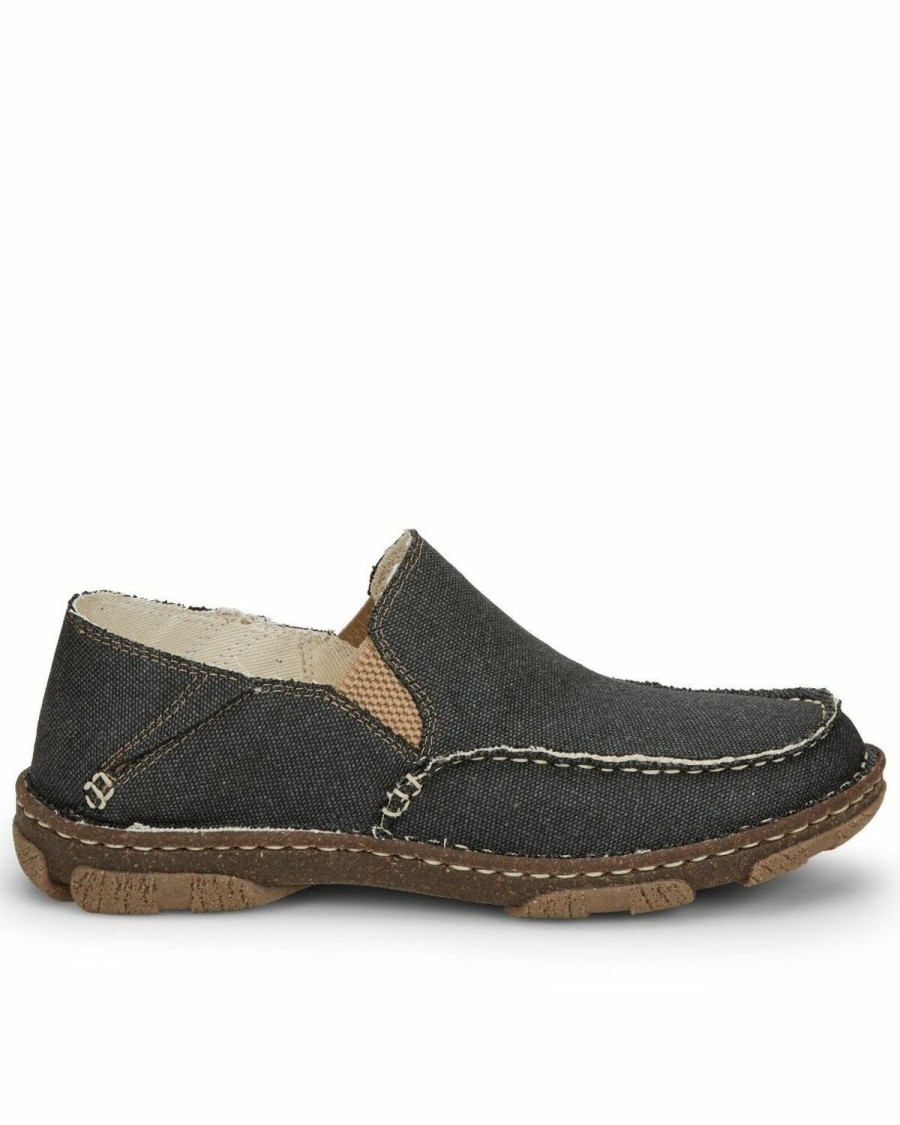 Men * | Latest Tony Lama Men'S Gator Charcoal Slip-On Shoes Moc Toe