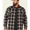 Men * | Sale Online Cody James Men'S Storm Front Bonded Large Plaid Long Sleeve Snap Western Flannel Shirt