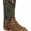 Men * | Official Tony Lama Men'S Leviathan Chocolate Western Boots Square Toe