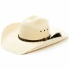 Men * | Latest Justin Men'S Light Brown Buckhorn Straw Western Hat