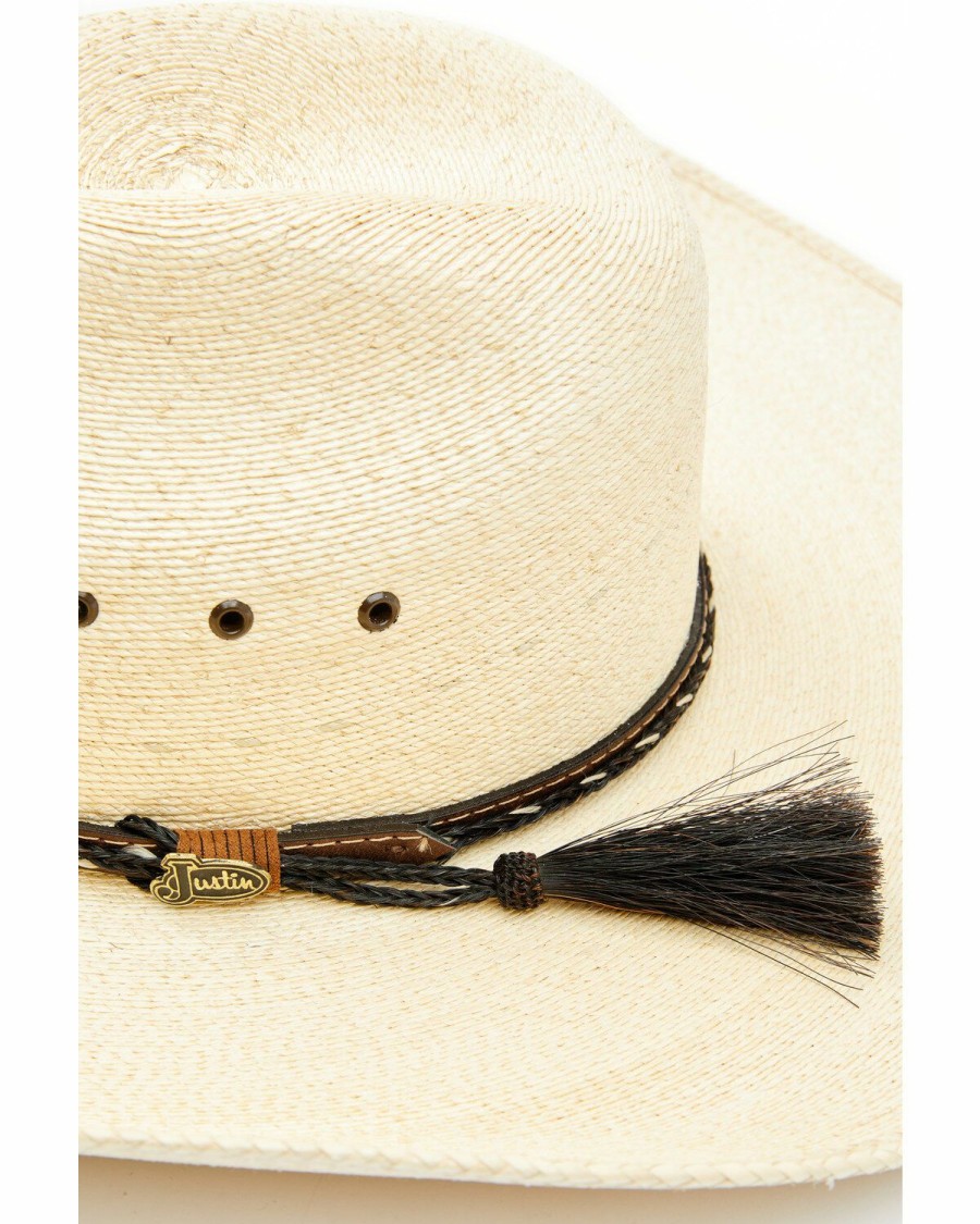 Men * | Latest Justin Men'S Light Brown Buckhorn Straw Western Hat