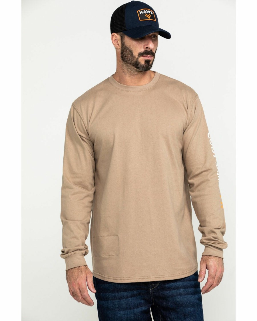 Men * | New Threads Cody James Men'S Fr Logo Long Sleeve Work T-Shirt Tall