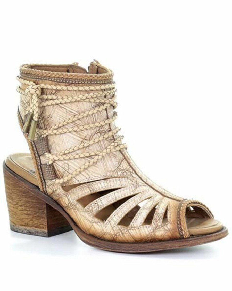 Women * | Sale Online Corral Women'S Jessica Lace Tall Top Sandals