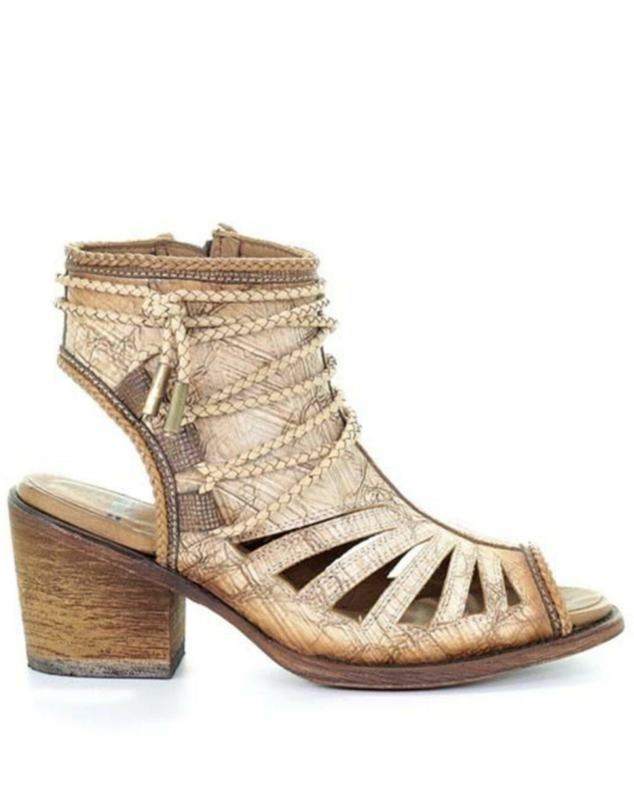 Women * | Sale Online Corral Women'S Jessica Lace Tall Top Sandals