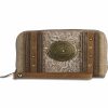 Women * | Cut Price Justin Women'S Lace Concho Zip Closure Wallet