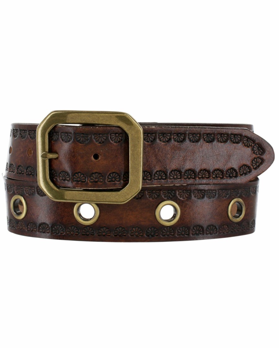 Men * | New Threads Justin Men'S Rancho Viejo Western Belt