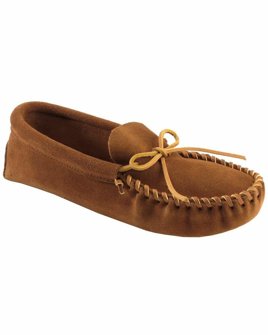 Men * | New Minnetonka Suede Camp Moccasins