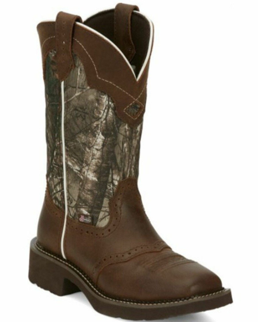 Women * | Top Selling Justin Women'S Raya Western Boots Wide Square Toe