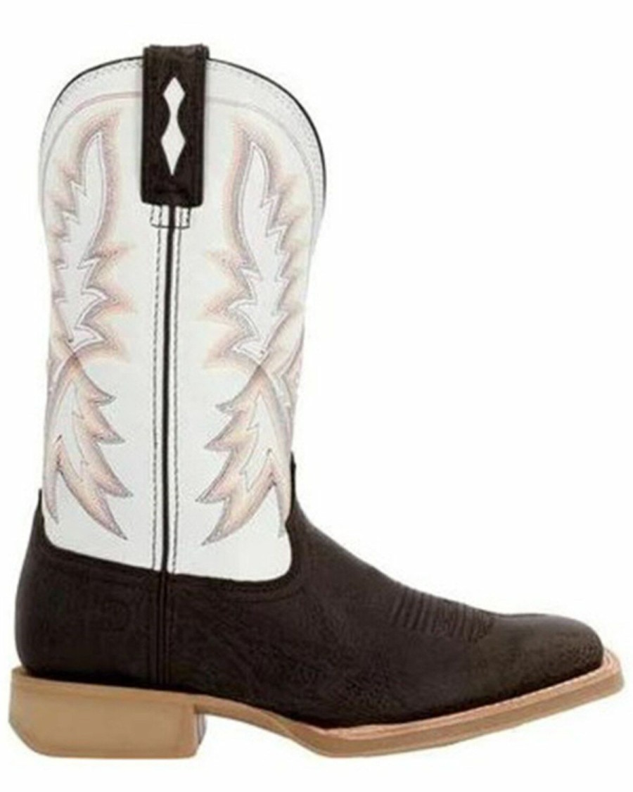 Men * | Attractive Durango Men'S Dark Hickory & White Rebel Pro Lite Western Performance Boot Square Toe