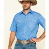 Men * | Exquisite Gifts Stetson Men'S Filigree Geo Print Short Sleeve Western Shirt