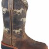 Kids * | Top Selling Smoky Mountain Boys' Buffalo Western Boots Square Toe