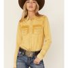 Women * | Hot Sell Kimes Ranch Women'S Kaycee Denim Long Sleeve Snap Western Core Shirt