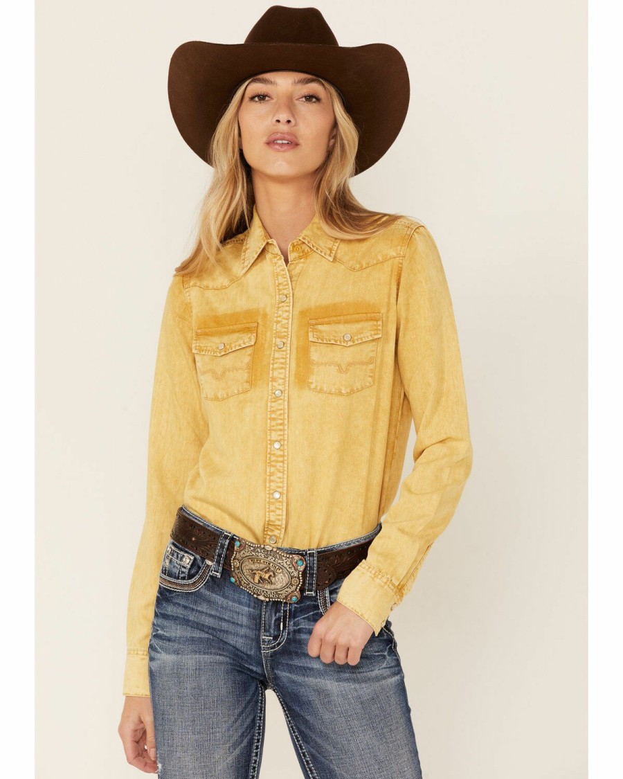 Women * | Hot Sell Kimes Ranch Women'S Kaycee Denim Long Sleeve Snap Western Core Shirt