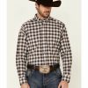 Men * | Exquisite Gifts Ariat Men'S Mach Stretch Small Plaid Long Sleeve Button-Down Western Shirt