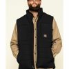 Men * | Unique Ariat Men'S Black Rebar Vailiant Ripstop Insulated Work Vest