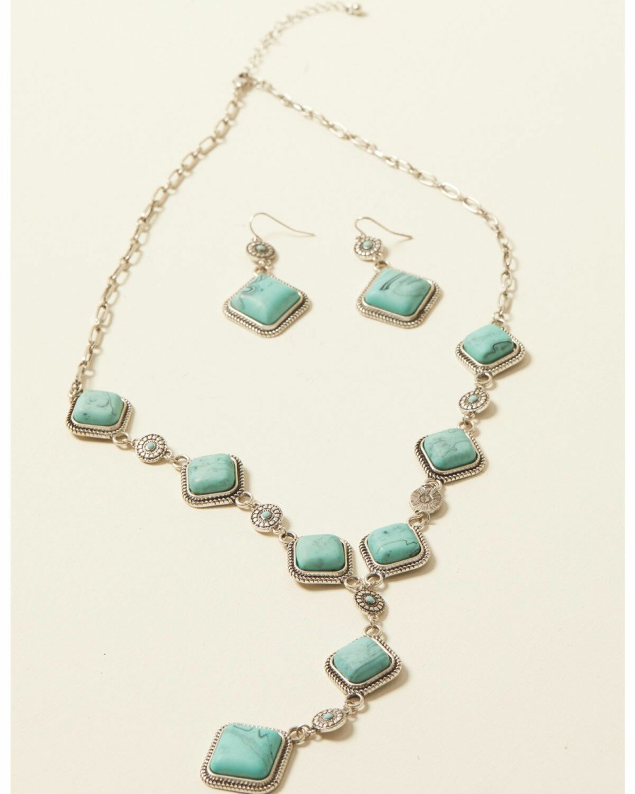 Women * | Sale Online Shyanne Women'S Bella Grace Turquoise Stone Jewelry Set