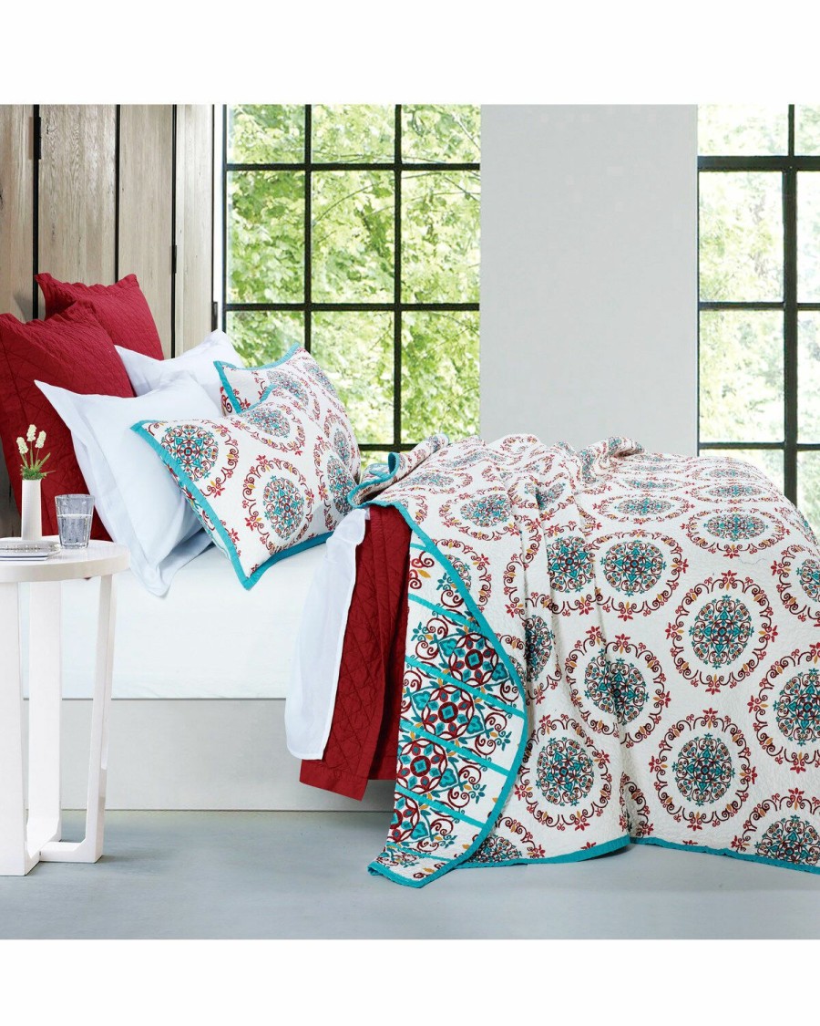 Women * | Attractive Hiend Accents Multi Three Piece Sonora Quilt Set, Full/Queen