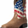 Kids * | New Threads Ariat Boys' Stars & Stripes Western Boots Wide Square Toe