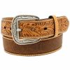 Men * | Top Selling Ariat Men'S Croc Floral Tabs Belt