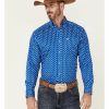 Men * | New Ariat Men'S Alan Stretch Geo Print Long Sleeve Button-Down Western Shirt