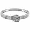 Women * | Hot Sell Kelly Herd Women'S Pave Buckle Cuff Bracelet