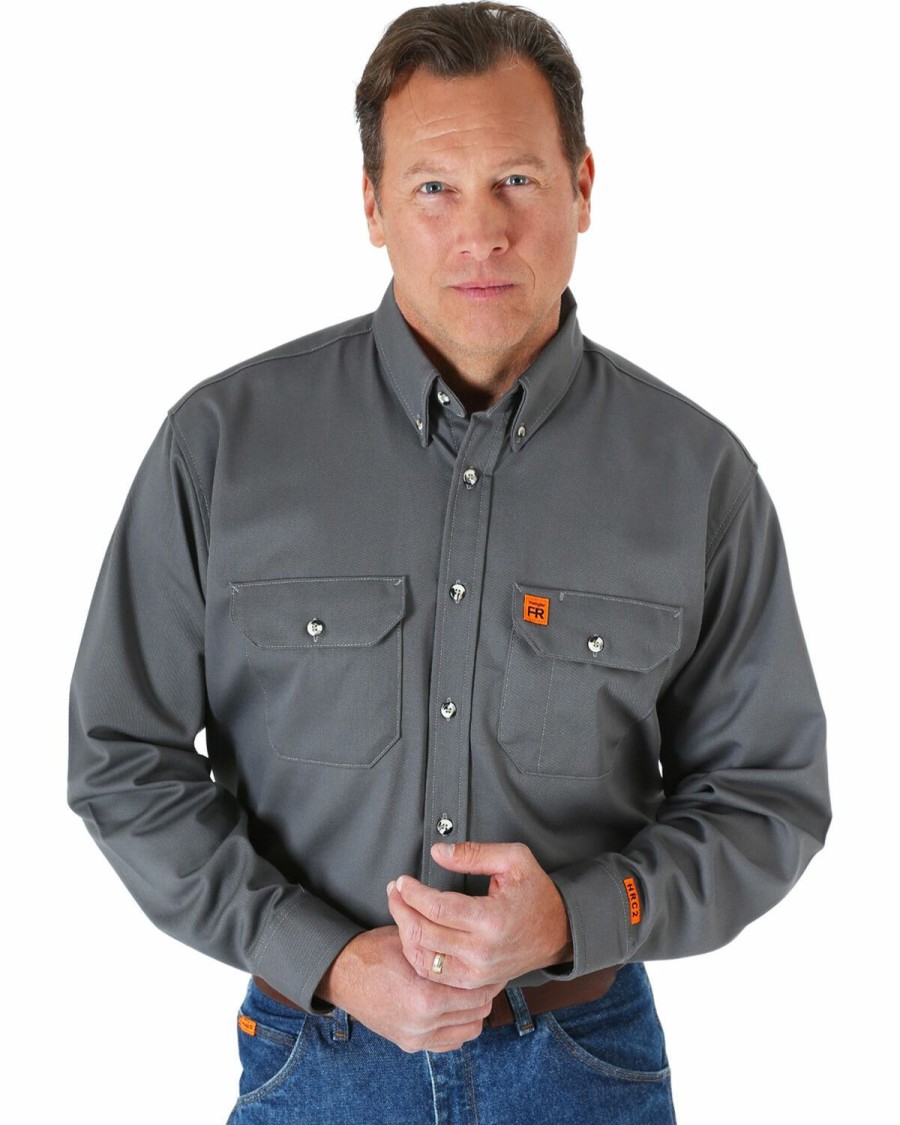 Men * | Official Wrangler Riggs Men'S Flame Resistant Work Shirt