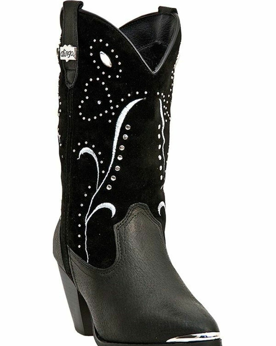 Women * | New Dingo Ava Studded Cowgirl Boots Medium Toe