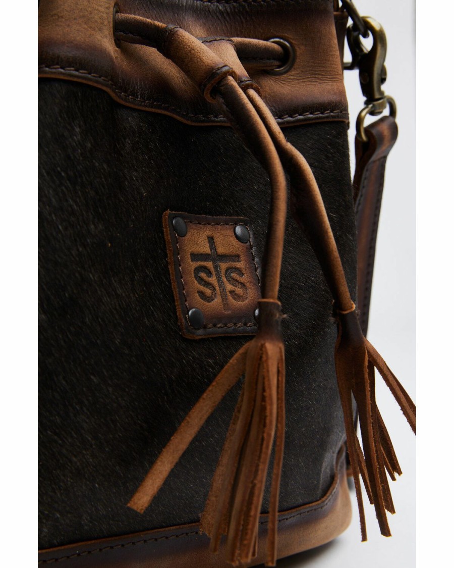 Women * | Sts Ranchwear By Carroll Hot Sell Sts Ranchwear Women'S Hair On Cowhide Bucket Bag