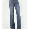 Women * | Premium Stetson Women'S 214 Medium Wash Pieced Pocket Trouser Leg Jean