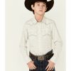 Kids * | Official Cody James Boys' Crackle Southwestern Print Long Sleeve Snap Western Shirt