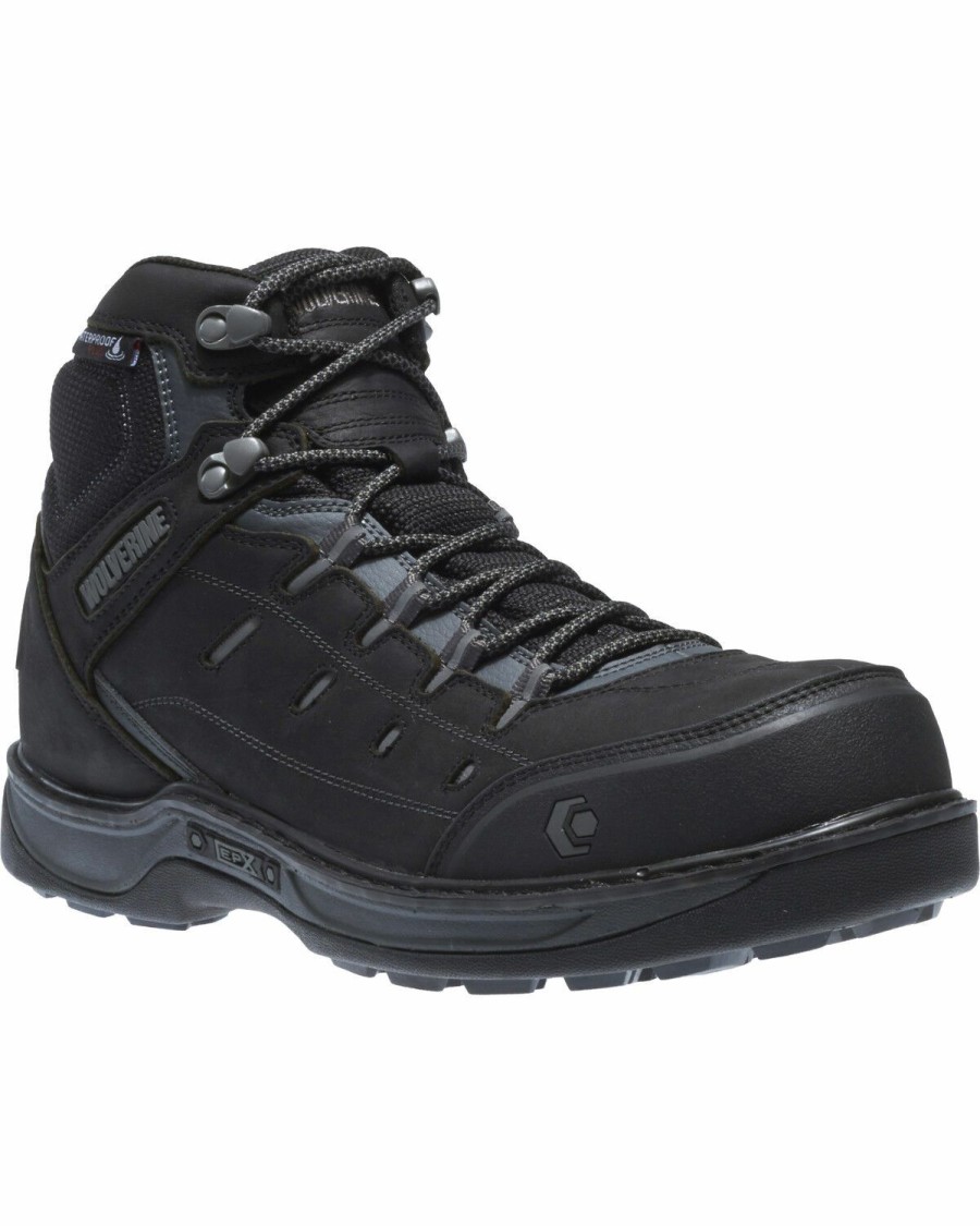 Men * | Top Selling Wolverine Men'S Edge Lx Waterproof Work Boots Composite Toe