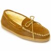 Men * | Premium Minnetonka Pile Lined Hardsole Moccasins Xl(14-16)