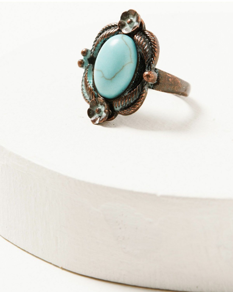 Women * | Sale Online Shyanne Women'S Bronze & Turquoise 4-Piece Ring Set