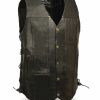 Men * | Official Milwaukee Leather Men'S 3X 10 Pocket Side Lace Vest Tall