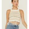 Gifts * | Hot Sell Shyanne Women'S Sleeveless Pointelle Melange Knit Sweater