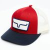 Gifts * | New Threads Kimes Ranch Red The Cutter Horns Logo Patch Mesh-Back Ball Cap