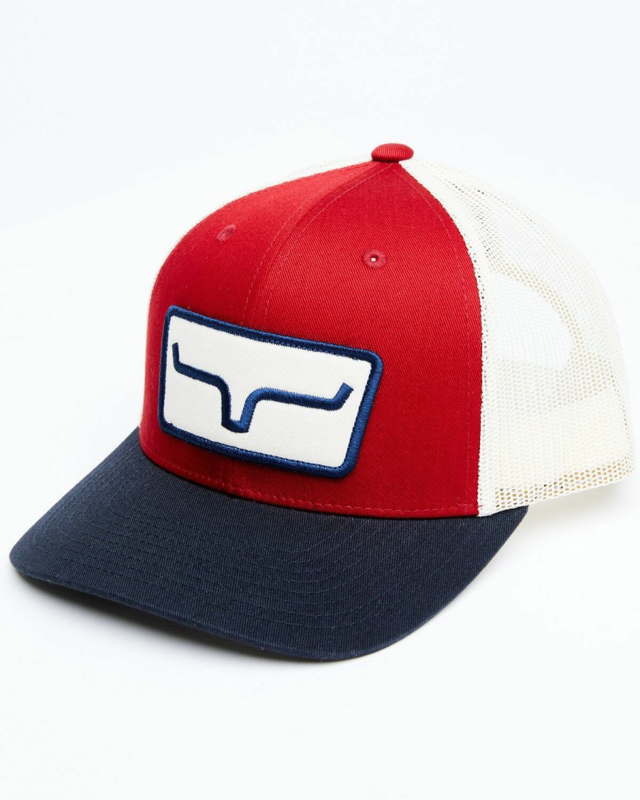 Gifts * | New Threads Kimes Ranch Red The Cutter Horns Logo Patch Mesh-Back Ball Cap