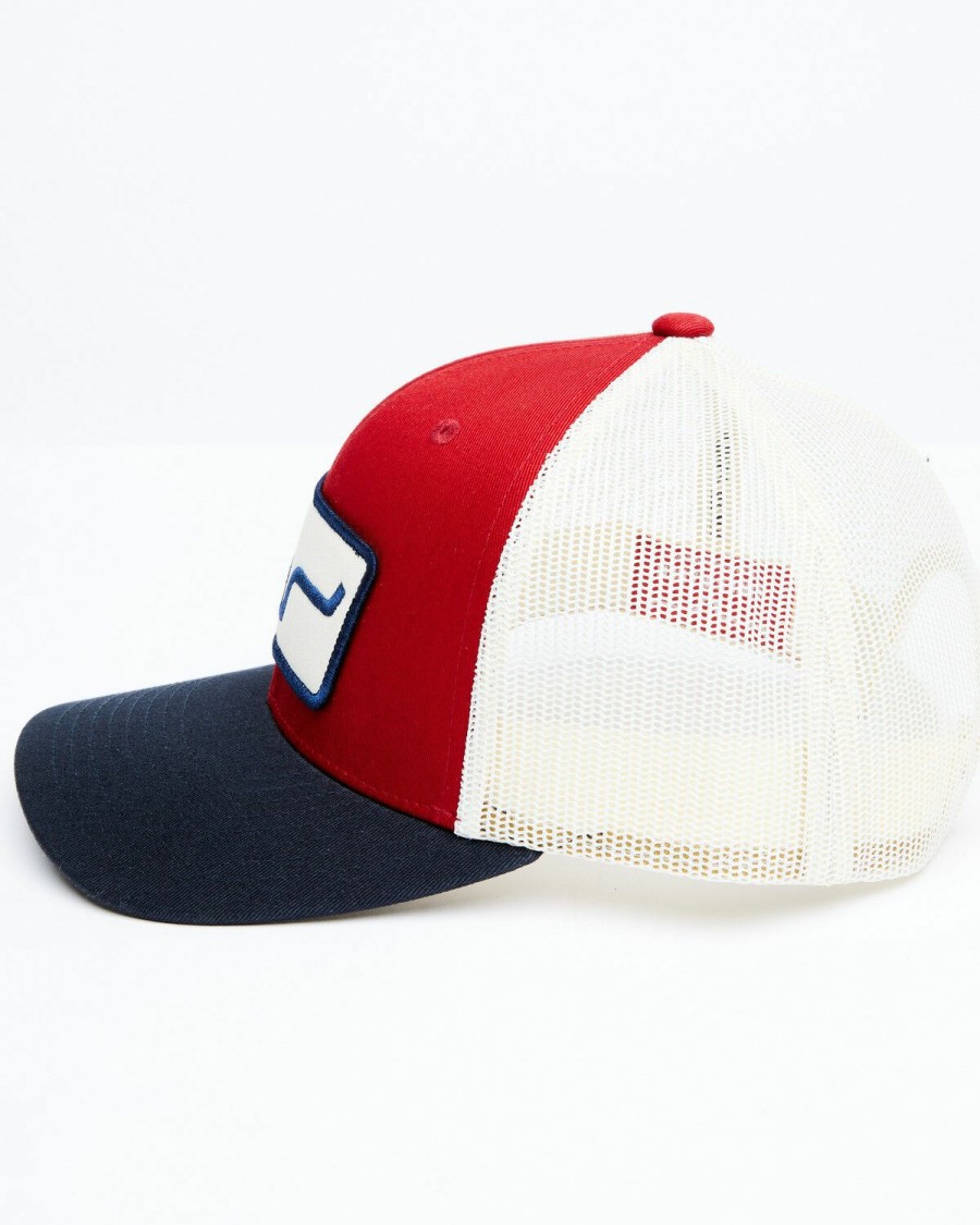 Gifts * | New Threads Kimes Ranch Red The Cutter Horns Logo Patch Mesh-Back Ball Cap