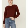 Women * | Special Offers Shyanne Women'S Fired Brick Cropped Terry Sweatshirt