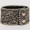 Women * | Premium Shyanne Women'S Crystal Snap Cuff Bracelet