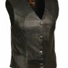 Women * | Sale Online Milwaukee Leather Women'S Classic Four Snap Vest 3Xl