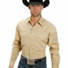 Men * | Sale Online Stetson Men'S Solid Snap Oxford Long Sleeve Western Shirt