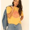 Women * | Premium Rock & Roll Denim Women'S Mustard Margaritas For My Senoritas Graphic Tee