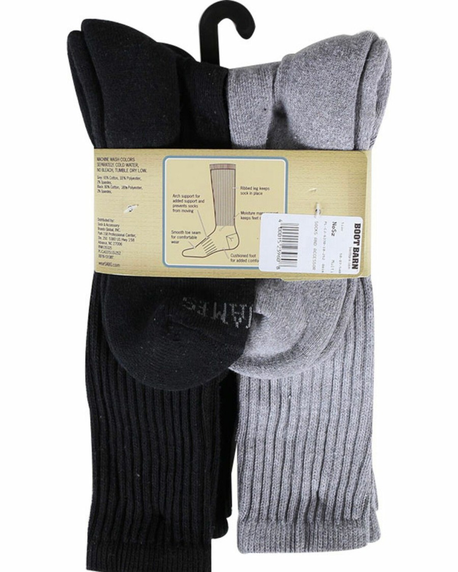 Men * | Cut Price Cody James Men'S Cushioned 6 Pair Boot Socks Pack