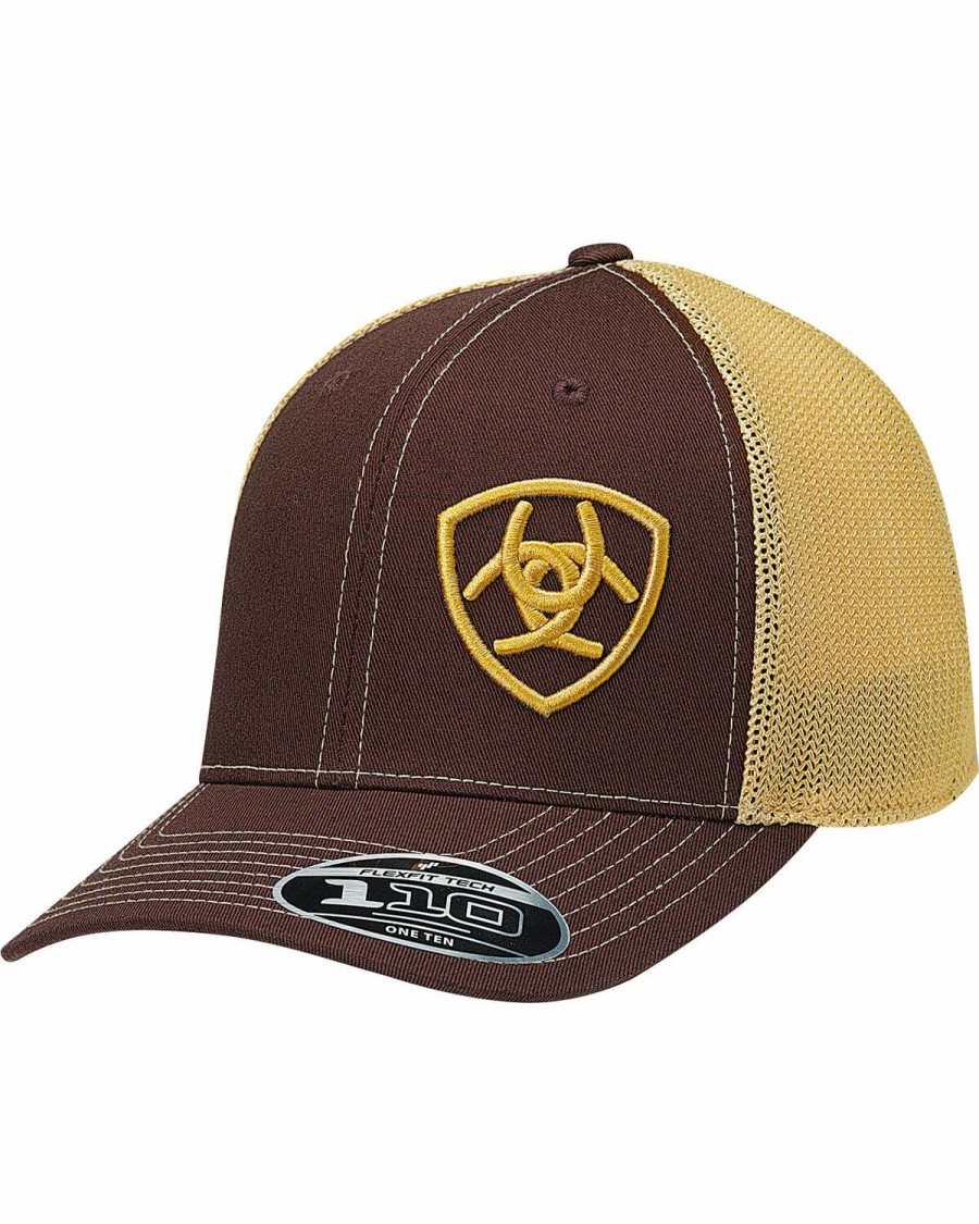 Men * | Sale Online Ariat Men'S Side Embroidered Trucker Hat