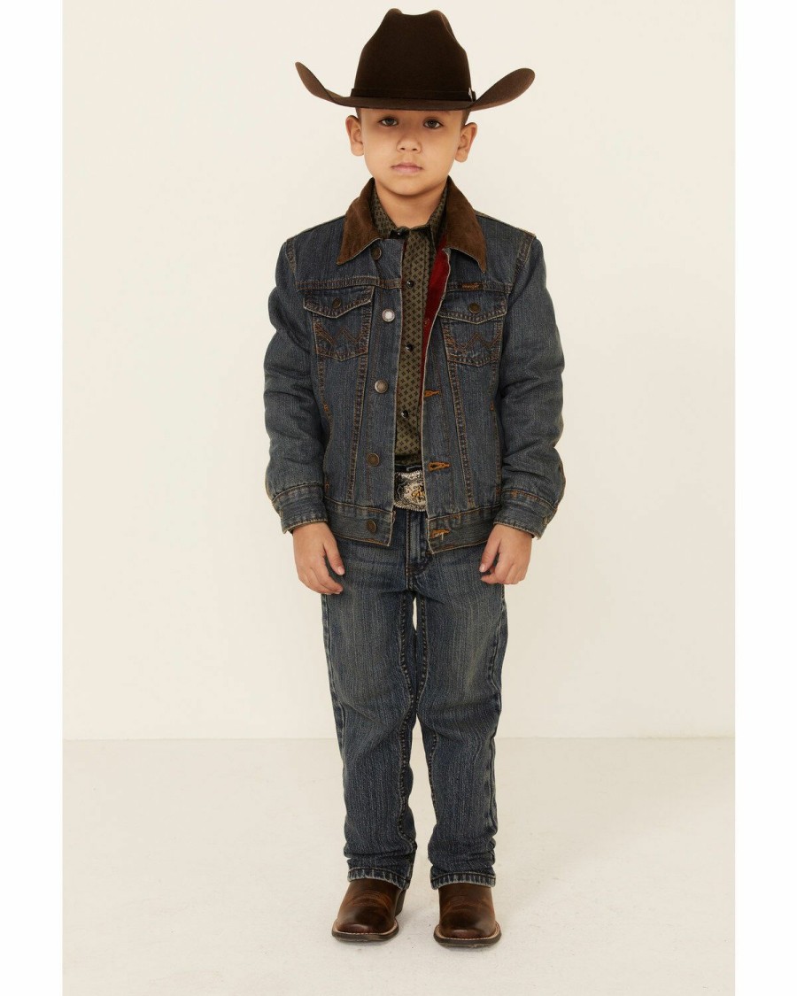 Kids * | Bestsellers Wrangler Boys' Rustic Western Blanket Lined Jacket